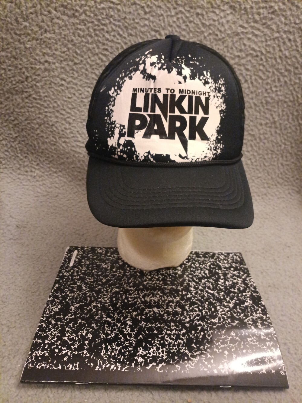 Linkin Park Black Trucker Hat Minutes to Midnight Logo